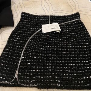 Alexander Wang Black Textured Mini Skirt